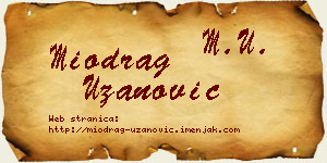 Miodrag Uzanović vizit kartica